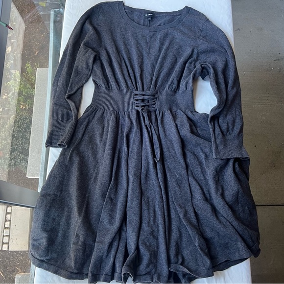 Gray Cotton Sweater Dress - Picture 8 of 14